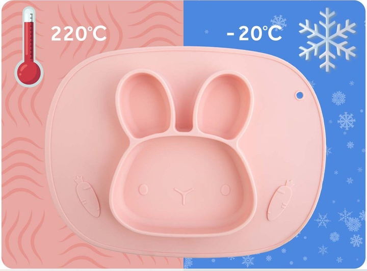 Тарілка силіконова Ricokids Кролик Рожева (5903890611477) - зображення 7