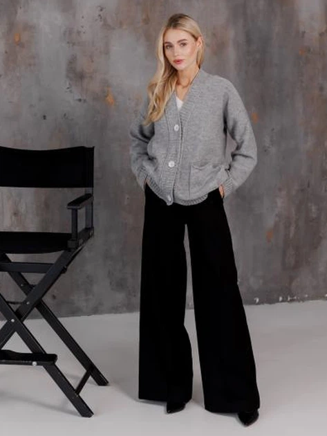Кардиган с примесью шерсти вязаный женский ARTKNIT Casual Wool L-XL Серый (2251948784011) - Фото 5 Кардиган с примесью шерсти вязаный женский ARTKNIT Casual Wool L-XL Серый (2251948784011) - изображение 5