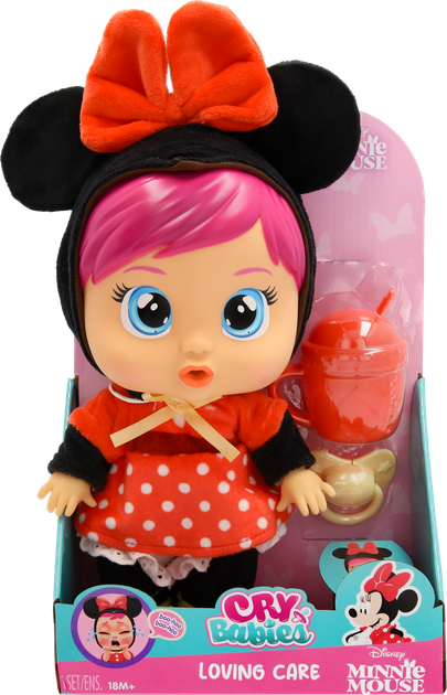 Пупс Cry Babies Disney Любовь и забота Плакса Минни с аксессуарами 26 см (8421134927384) - изображение 11