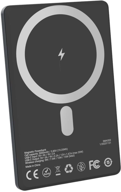 Powerbank Silver Monkey Ultra Slim 5000mAh MagSafe Grey (5905386992442) - obraz 6