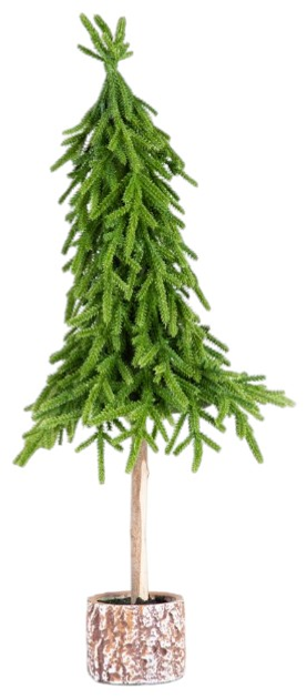 Choinka sztuczna na pieńku HOMLA 714412 Hector 55 cm Zielona (5906496714412) - obraz 1