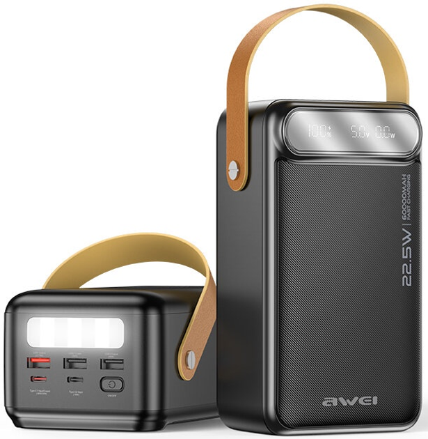 УМБ Awei P101K 60000 mAh 22.5W Black (6954284019040) - зображення 3