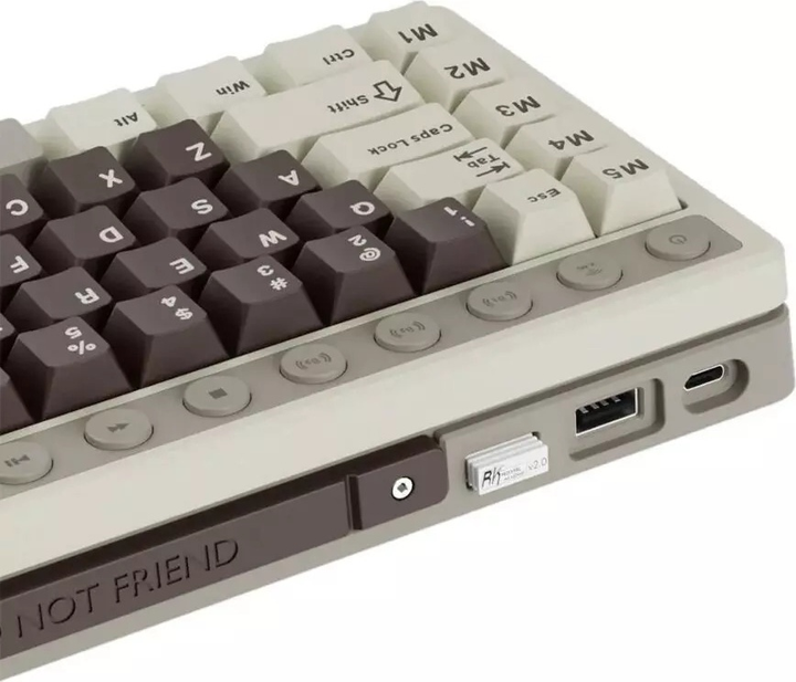 Klawiatura bezprzewodowa RK ROYAL KLUDGE M70 RGB Beige Switch Mocha Grey (RK-M70-MCHAGY-BEGSW-US) - obraz 4