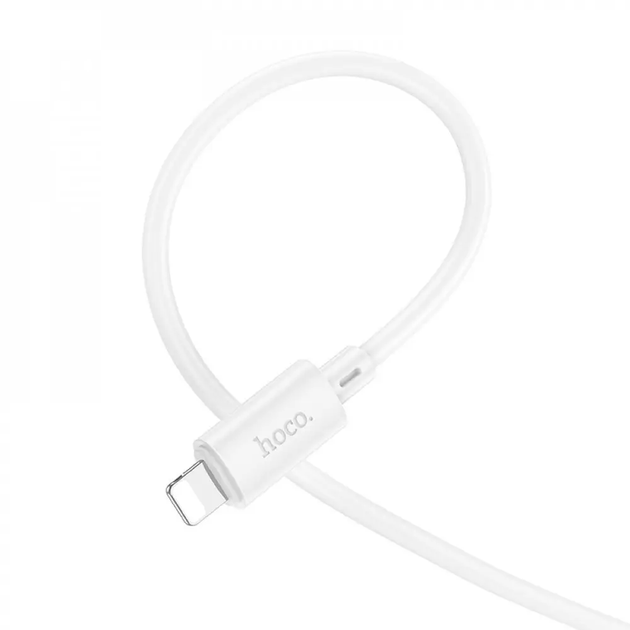 Кабель HOCO X88 Gratified usb to Lightning 2.4A 1m Білий - Фото 2 Кабель HOCO X88 Gratified usb to Lightning 2.4A 1m Білий - изображение 2