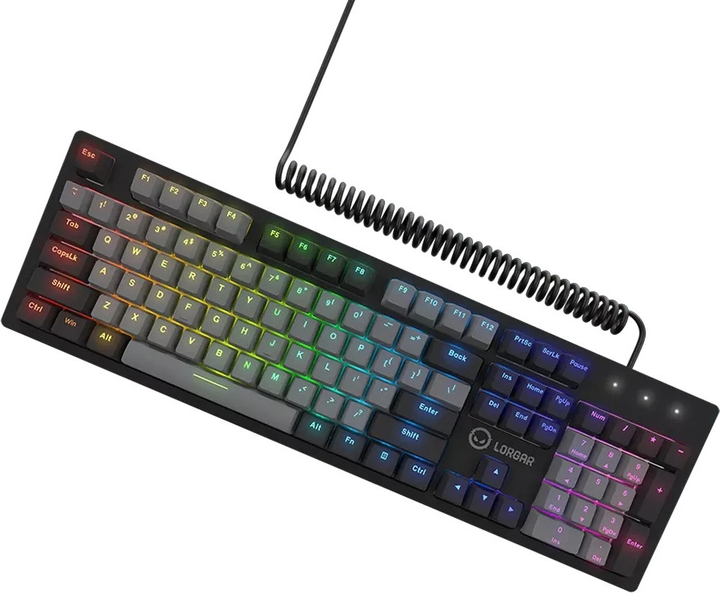 Клавіатура дротова Lorgar Azar 514 RGB USB Black (LRG-GK514B-US) - зображення 3