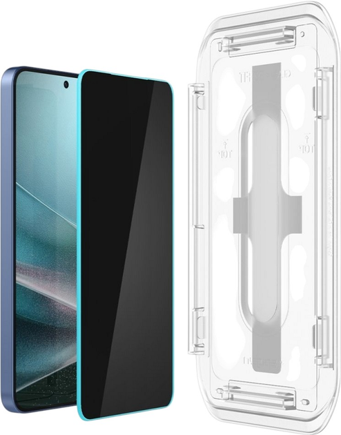 Szkło hartowane Spigen Glas.tR EZ Fit HD Privacy do Samsung Galaxy S25/S24 2 szt. (AGL09308) - obraz 5