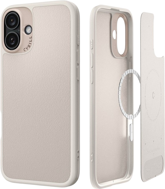 Панель Spigen Cyrill Kajuk MagFit для Apple iPhone 16 Cream (ACS08412) - зображення 4