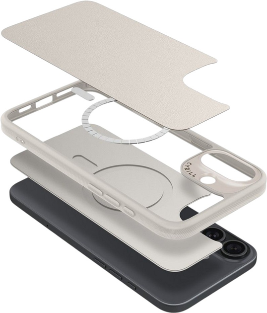 Панель Spigen Cyrill Kajuk MagFit для Apple iPhone 16 Cream (ACS08412) - зображення 7