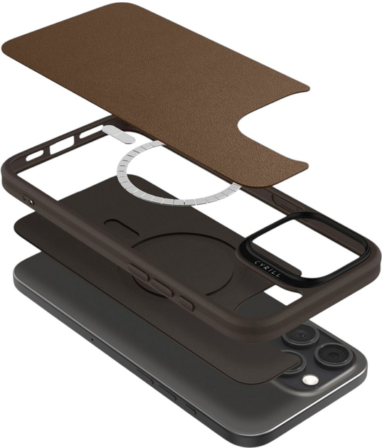 Панель Spigen Cyrill Kajuk MagFit для Apple iPhone 16 Pro Max Saddle Brown (ACS08397) - зображення 7