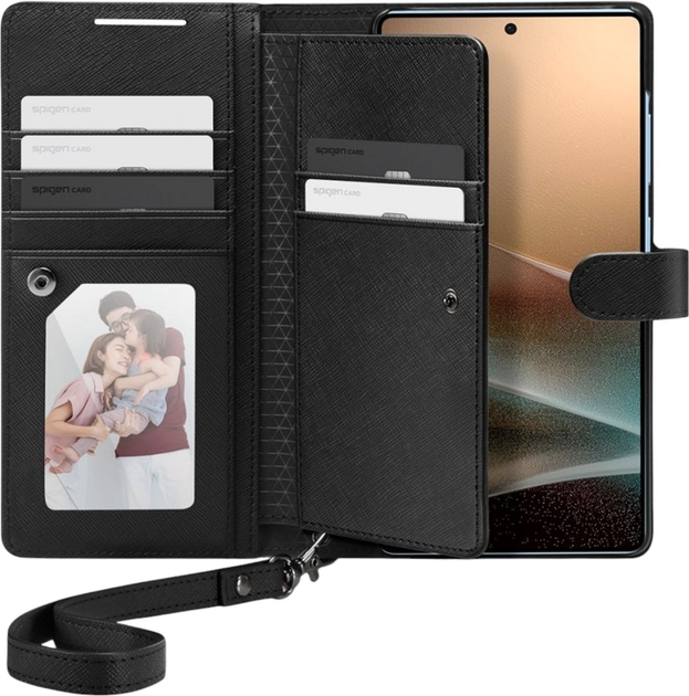 Чохол-книжка Spigen Wallet S для Samsung Galaxy S25 Ultra Black (ACS09124) - зображення 4