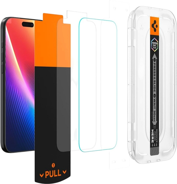 Захисне скло Spigen Glas.tR EZ Fit Pro HD Privacy для Apple iPhone 17 Pro Max/16 Pro Max (AGL10096) - зображення 5