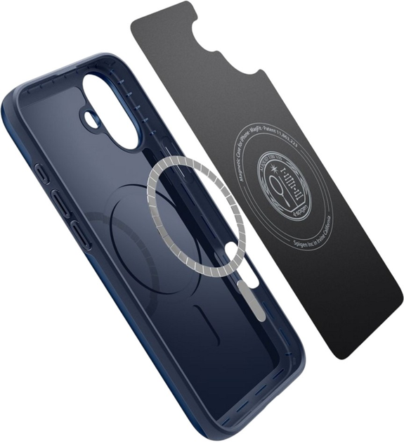 Панель Spigen Thin Fit MagFit для Apple iPhone 16 Navy Blue (ACS08187) - зображення 8