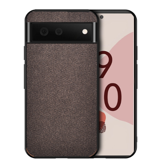 Чохол-накладка Textile leather саse для Google pixel 6 brown - Фото 1 Чохол-накладка Textile leather саse для Google pixel 6 brown - зображення 1