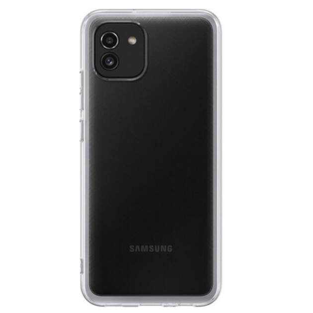 Прозрачный силиконовый чехол-накладка Oucase для Samsung Galaxy A03 (A035) - Фото 2 Прозрачный силиконовый чехол-накладка Oucase для Samsung Galaxy A03 (A035) - изображение 2