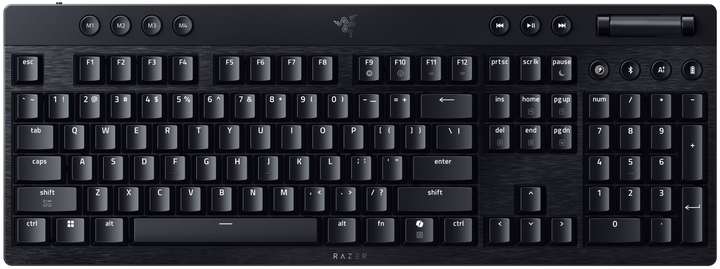 Klawiatura bezprzewodowa Razer BlackWidow V4 Low-Profile HyperSpeed Orange Switch Wireless/Bluetooth/USB Black (RZ03-05270800-R3M1) - obraz 2