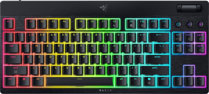 Klawiatura bezprzewodowa Razer BlackWidow V4 Low-Profile Tenkeyless HyperSpeed Yellow Switch Wireless/Bluetooth/USB Black (RZ03-05450100-R3M1) - obraz 1