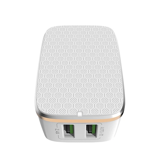 Мережевий зарядний пристрій LDNIO A2204 Micro 2 USB 2.4А White - зображення 4