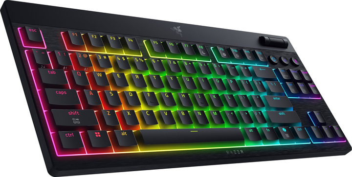 Klawiatura bezprzewodowa Razer BlackWidow V4 Low-Profile Tenkeyless HyperSpeed Green Switch Wireless/Bluetooth/USB Black (RZ03-05450500-R3M1) - obraz 3