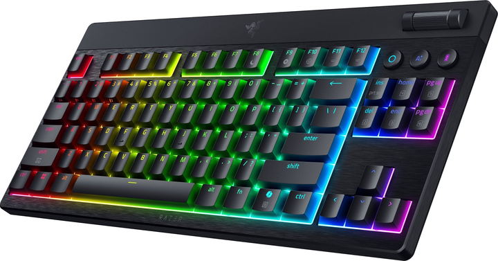 Klawiatura bezprzewodowa Razer BlackWidow V4 Low-Profile Tenkeyless HyperSpeed Green Switch Wireless/Bluetooth/USB Black (RZ03-05450500-R3M1) - obraz 4