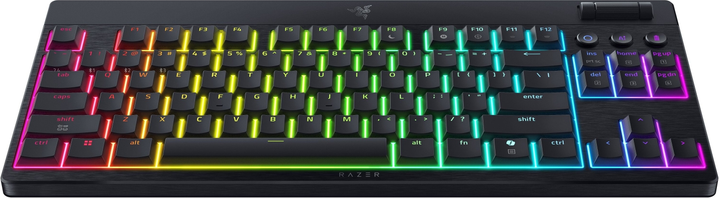 Klawiatura bezprzewodowa Razer BlackWidow V4 Low-Profile Tenkeyless HyperSpeed Orange Switch Wireless/Bluetooth/USB Black (RZ03-05450700-R3M1) - obraz 2