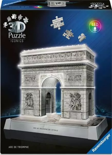 Пазл 3D Ravensburger Iconics Тріумфальна арка 216 елементів 12008029 (4005555080299) - зображення 1