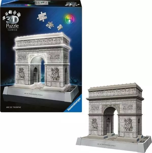 Пазл 3D Ravensburger Iconics Тріумфальна арка 216 елементів 12008029 (4005555080299) - зображення 3