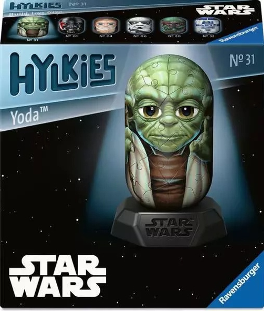 Пазл 3D Ravensburger Hylkies Star Wars Йода 54 елементи 12008018 (4005555080183) - зображення 1