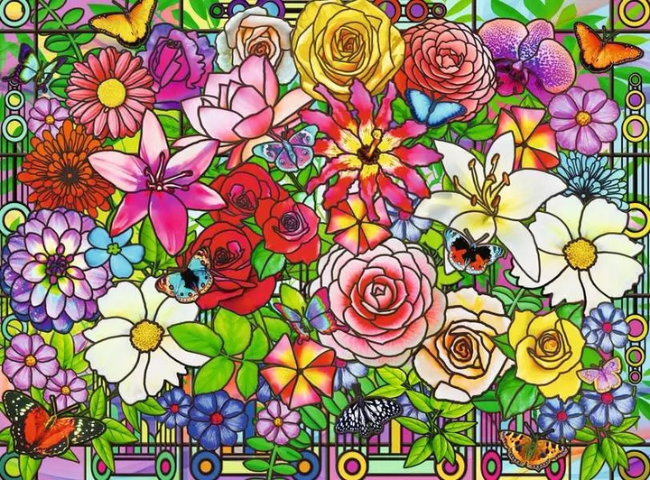 Puzzle Ravensburger Kwiaty 100 elementów 12001364 (4005555013648) - obraz 2