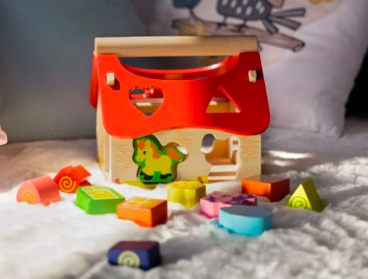 Дерев'яний сортер EcoToys із кубиками Ферма (5905817000241) - зображення 11