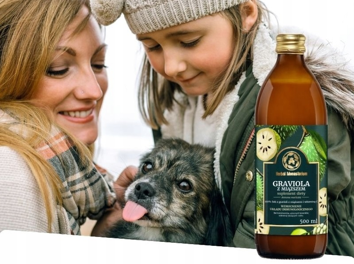 Suplement diety Herbal Monasterium Sok z gravioli z miąższem 500 ml (5906874431375) - obraz 2