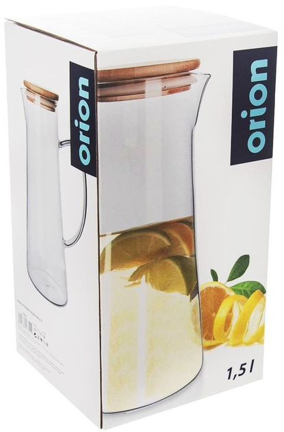 Dzbanek Orion szklany z pokrywką bambusową 1.35 l (8592381173555) - obraz 7