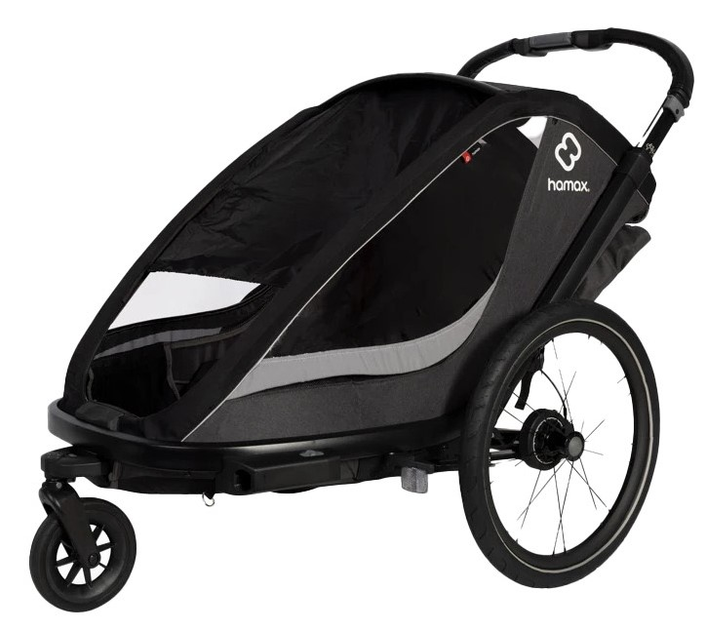 Przyczepka rowerowa Hamax Cocoon One Czarny (7029774002365) - obraz 1