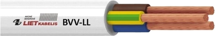 Kabel Lietkabelis BVV-LL 3 x 1.0 50 m Biały (4779016547248) - obraz 1