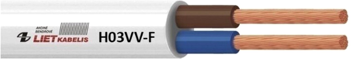 Kabel Lietkabelis H03VV-F 2 x 0.5 25 m Biały (4779016542786) - obraz 1