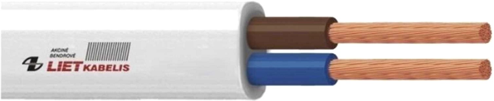 Kabel Lietkabelis H03VVH2-F 2 x 1.0 25 m Biały (4779016545107) - obraz 1