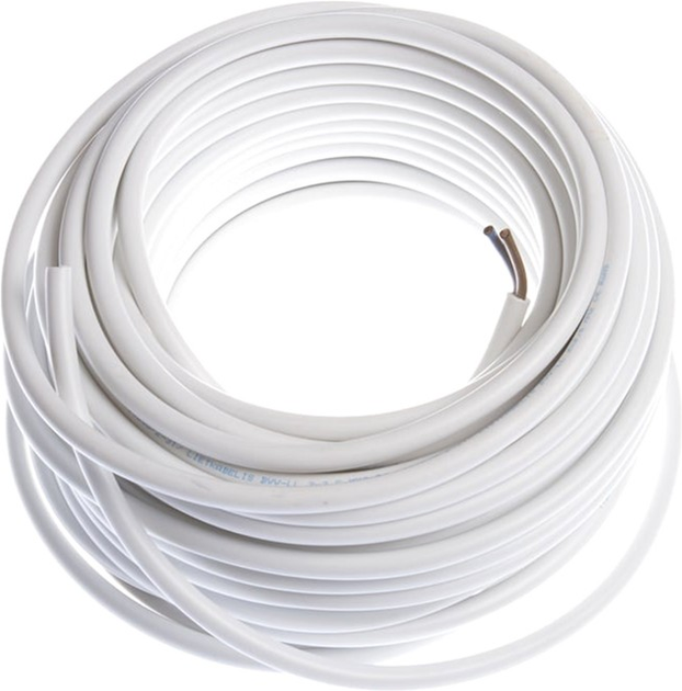 Kabel Lietkabelis BVV-LL 2 x 1.5 50 m Biały (4779016547187) - obraz 1
