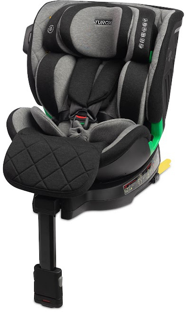 Fotelik samochodowy Caretero Turox I-Size Isofix 40-150 cm Graphite TERO-1982 (5908310396873) - obraz 6