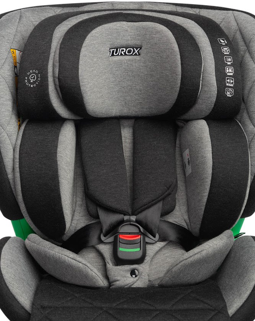 Fotelik samochodowy Caretero Turox I-Size Isofix 40-150 cm Graphite TERO-1982 (5908310396873) - obraz 9