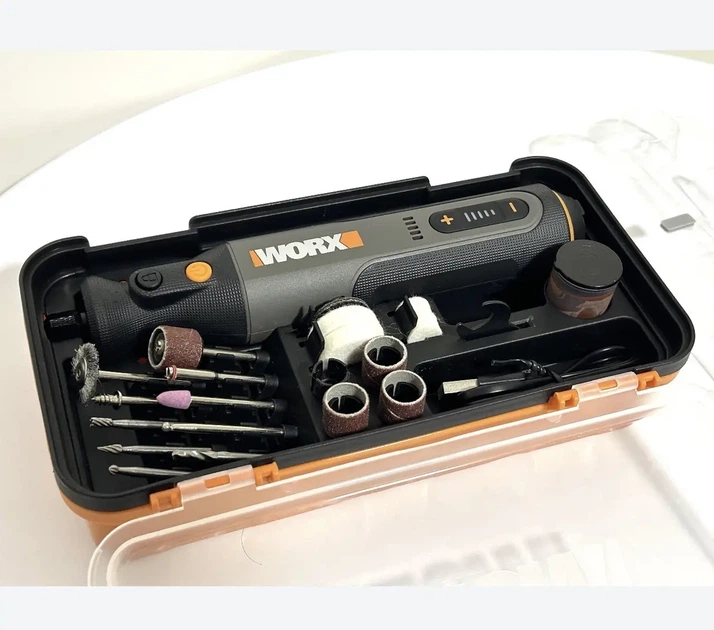 Акумуляторний гравер Worx Wh 106, міні дриль з набором насадок у