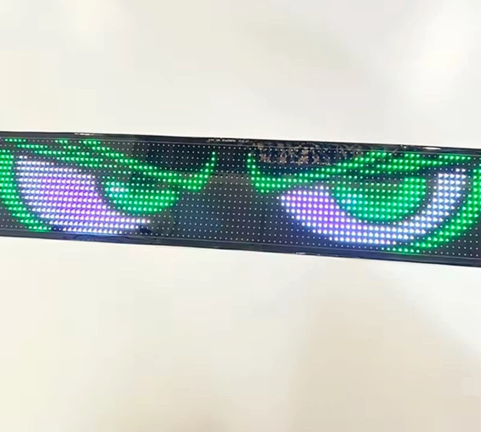 Гнучка світлодіодна програмована вивіска Matrix з APP та пультом від USB 59,5х12 см LED Очі на лобове скло - Фото 7 Гнучка світлодіодна програмована вивіска Matrix з APP та пультом від USB 59,5х12 см LED Очі на лобове скло - изображение 7