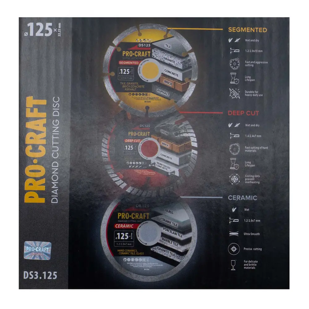 Набір алмазних дисків Procraft DS3.125 (DS125/DR125/DC125) - зображення 2