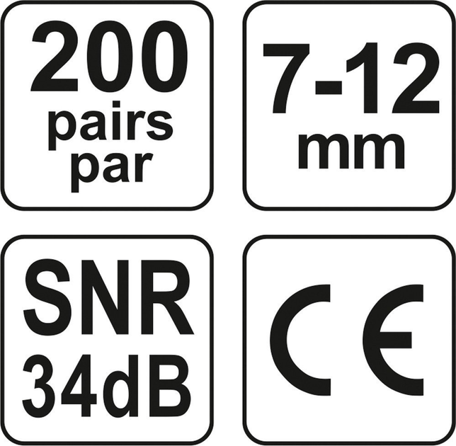 Zatyczki przeciwhałasowe YATO 34 dB 200 par YT-74510) - obraz 4