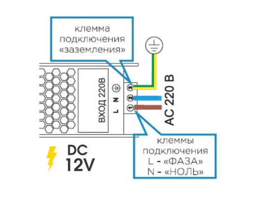 Побутовий блок живлення для світлодіодної (LED) стрічки AVT 12Вт 12.5А 150Вт - изображение 13