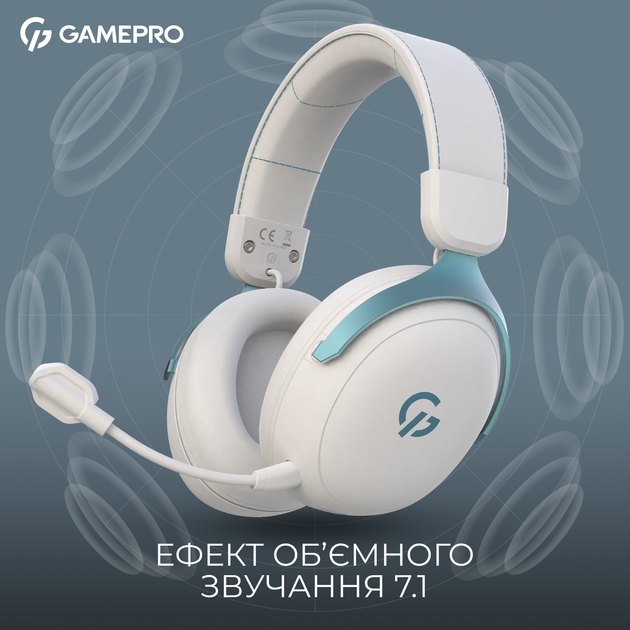 Навушники GamePro Asgard Freya Pro Wireless 7.1 (HSW201WB) 4-Mode - изображение 7