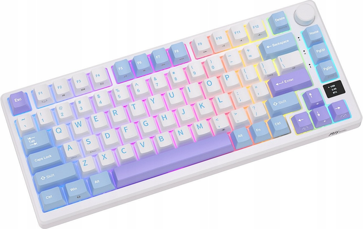 Klawiatura bezprzewodowa RK ROYAL KLUDGE M75 RGB Brown Switch Taro Milk (RK-M75-TAROMLK-BRNSW-US) - obraz 4