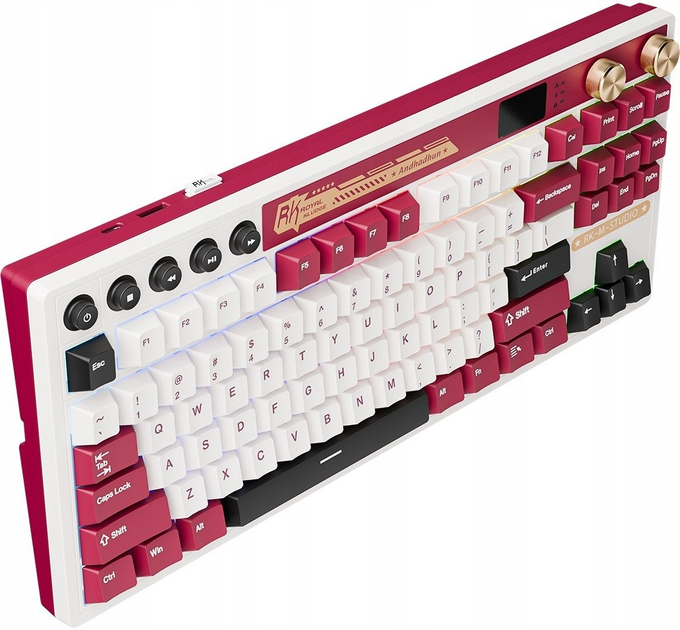 Klawiatura bezprzewodowa RK ROYAL KLUDGE M87 RGB Beige Switch Famicom (RK-M87-FAMICM-BEGSW-US) - obraz 3