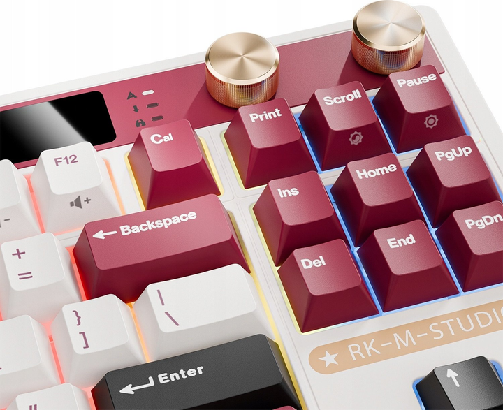 Klawiatura bezprzewodowa RK ROYAL KLUDGE M87 RGB Beige Switch Famicom (RK-M87-FAMICM-BEGSW-US) - obraz 5