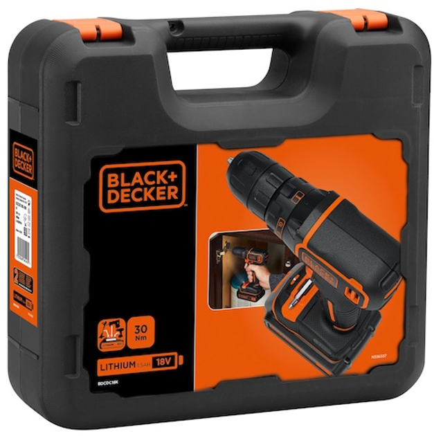Акумуляторний дриль-шуруповерт Black+Decker BDCDC18K (5035048645482) - зображення 2