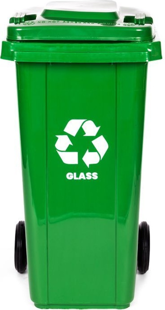 Контейнер для скла ModernHome by Multistore MO-120G-9-K 120 л Зелений (5905817010141) - зображення 1