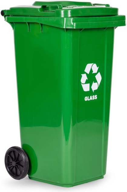 Контейнер для скла ModernHome by Multistore MO-120G-9-K 120 л Зелений (5905817010141) - зображення 2